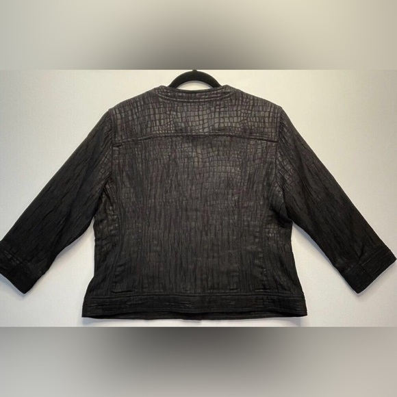 Ruby Rd Black Textured Jacket Size 8 - Picture 2 of 3